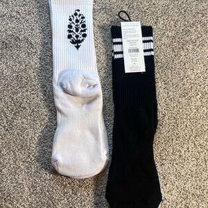 FP Movement by Free People Black and White Patterned Socks